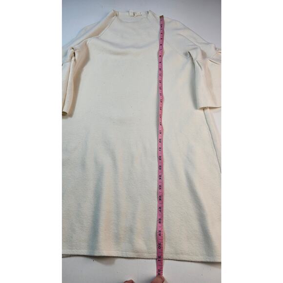 Moth Anthropologie sz S sheath bell sleeve stretch knit neutral old money dress - Picture 7 of 8